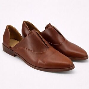 Nisolo Emma D'Orsay Oxford 2.0 Women's 7.5‎ Almond Leather Flats